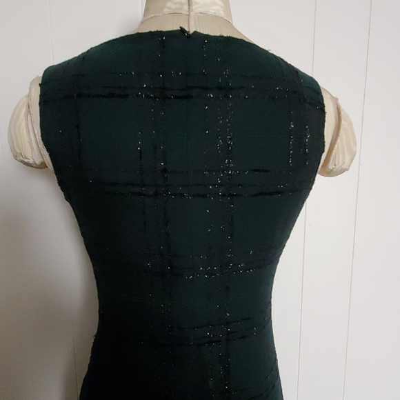 NWT AMY MATTO NEW YORK Metallic Emerald Wool dress - Picture 7 of 8